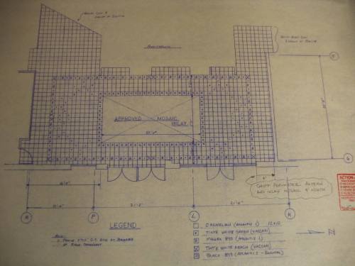 Blue Print of Moli Bio's Auditorium Floor Mosaics