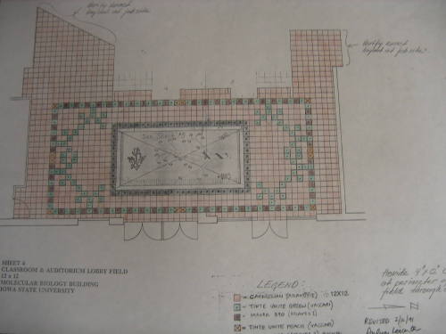 Colored Plans of Moli Bio's Auditorium Floor Mosaics