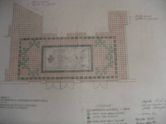 Colored Plans of Moli Bio's Auditorium Floor Mosaics