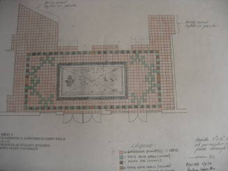 Colored Plans of Moli Bio's Auditorium Floor Mosaics