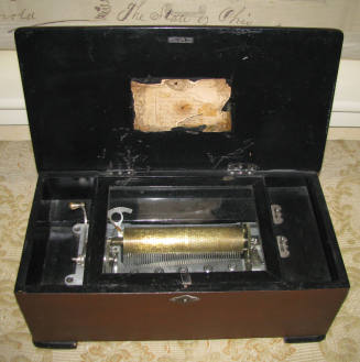 Inlaid wood Top Cylinder music box #26239