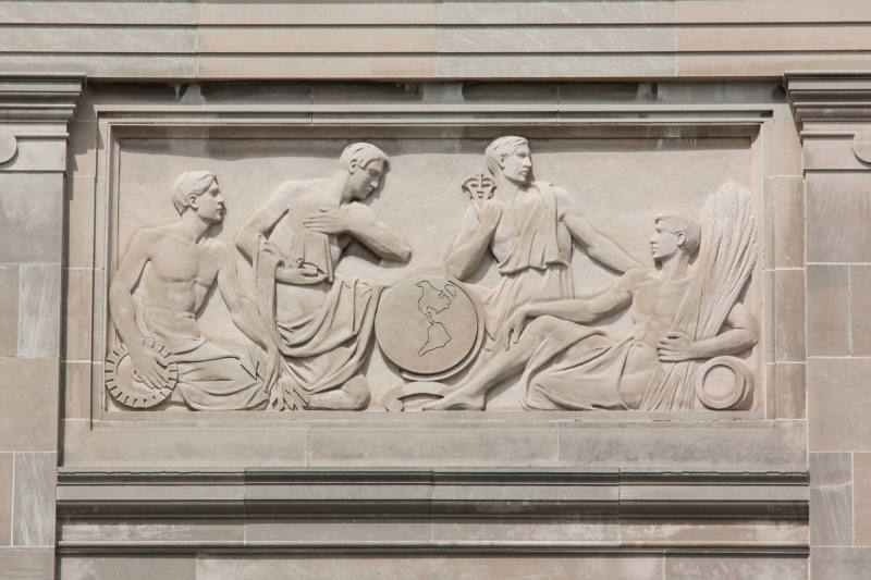 Parks Library Bas Relief