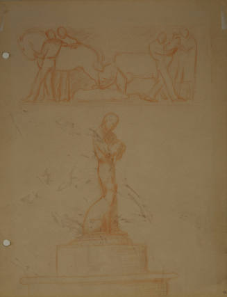 Studies for Veterinary Medicine Mural: Farm animals and final concept