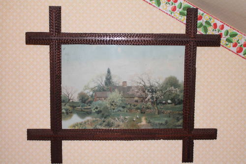 Tramp Art Frame with Print