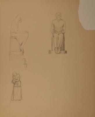 Studies for Library Girl and After the Blitz: Preliminary studies