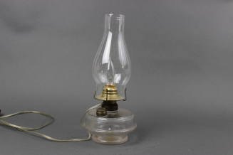 Electrified Kerosene Lamp with Chimney