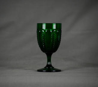 U.S. Glass Co. no. 15056 Florida (AKA: Emerald Green Herringbone, Paneled Herringbone, Prism and Herringbone, States series)