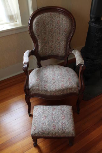 Ladies chair with foot stool