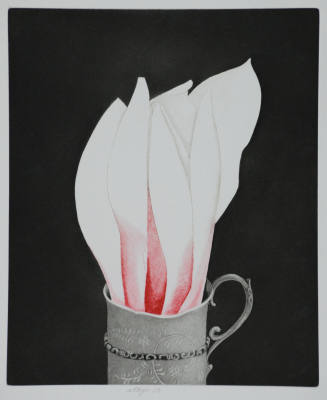 Silver Cup with Magnolia