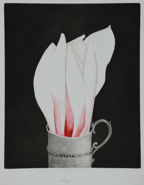 Silver Cup with Magnolia