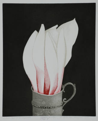 Silver Cup with Magnolia