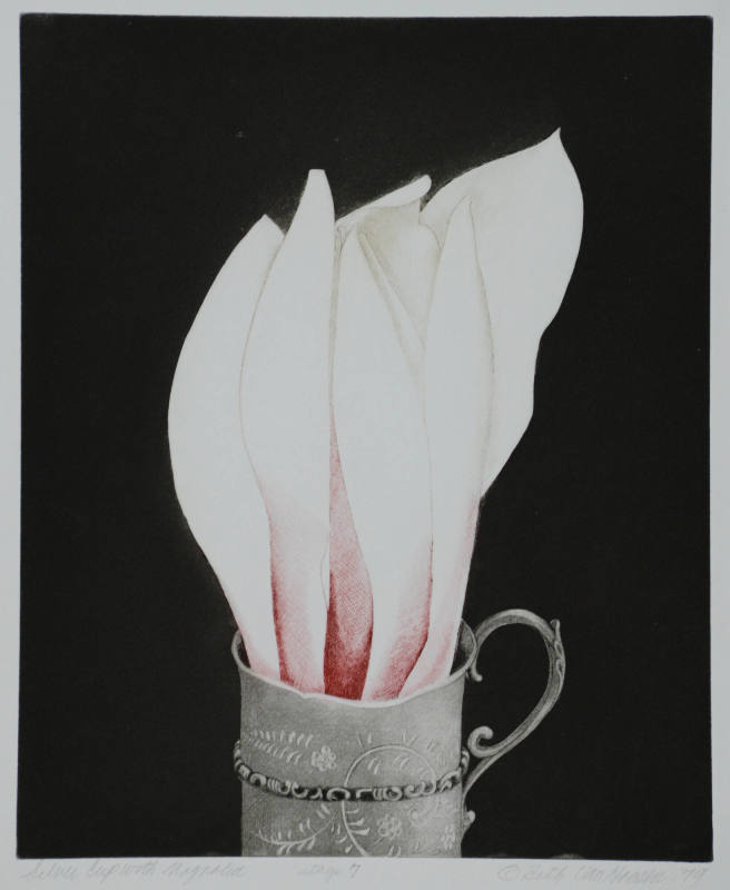 Silver Cup with Magnolia