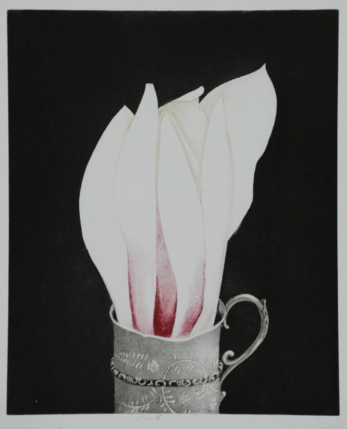 Silver Cup with Magnolia