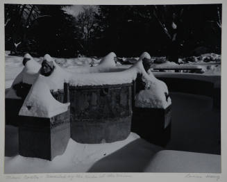 Fountain of Four Covered with Snow