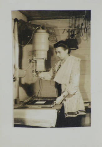 Self-portrait in Darkroom