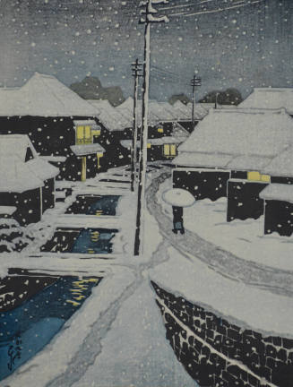 Twelve Scenes of Tokyo Series: Evening Snow at Terajima Village