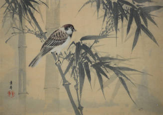 Sparrow on a Bamboo Branch