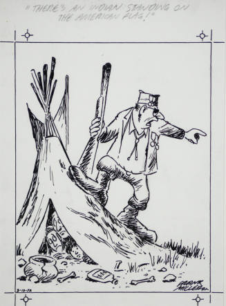 There’s an Indian Standing on the American Flag!