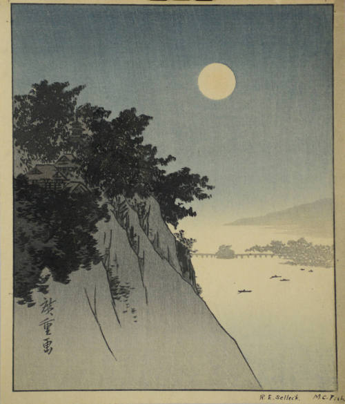 Cliffside Under Full Moon