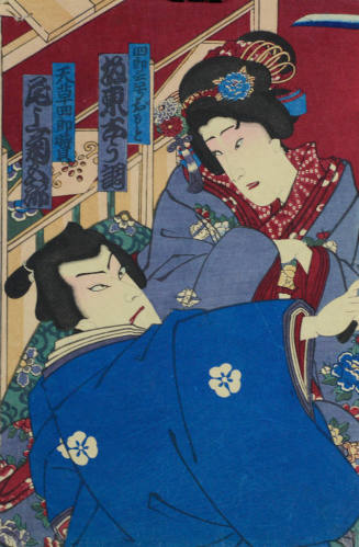 Kabuki actors Onoe Kikugoro V (left) Bando shuka (Bando Mitsugoro VI) (right)