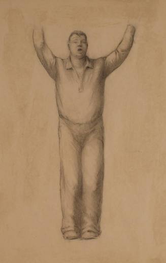 Kentucky Trip: Man with upraised arms