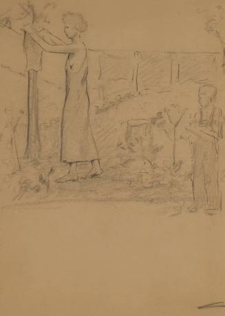 Kentucky Trip: Woman hanging laundry