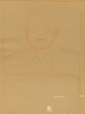 Portrait sketch or study for bas relief of man