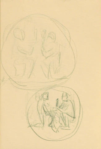 Two sketches of two figures