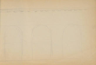 Study for the History of Dairying: Three arches