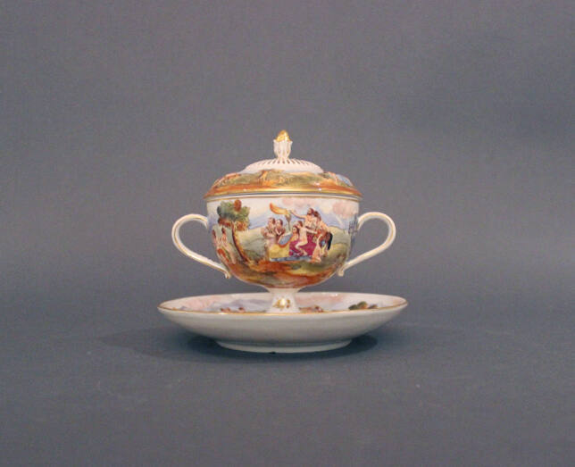 Teacup, Lid, and Saucer