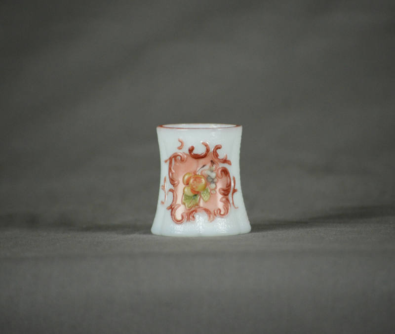 Fostoria Glass Co. No. 604 Cameo Ware pattern (AKA: Apple and Grape in Scroll)