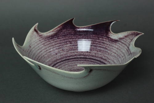 Pair of Red Fluted Porcelain Bowls