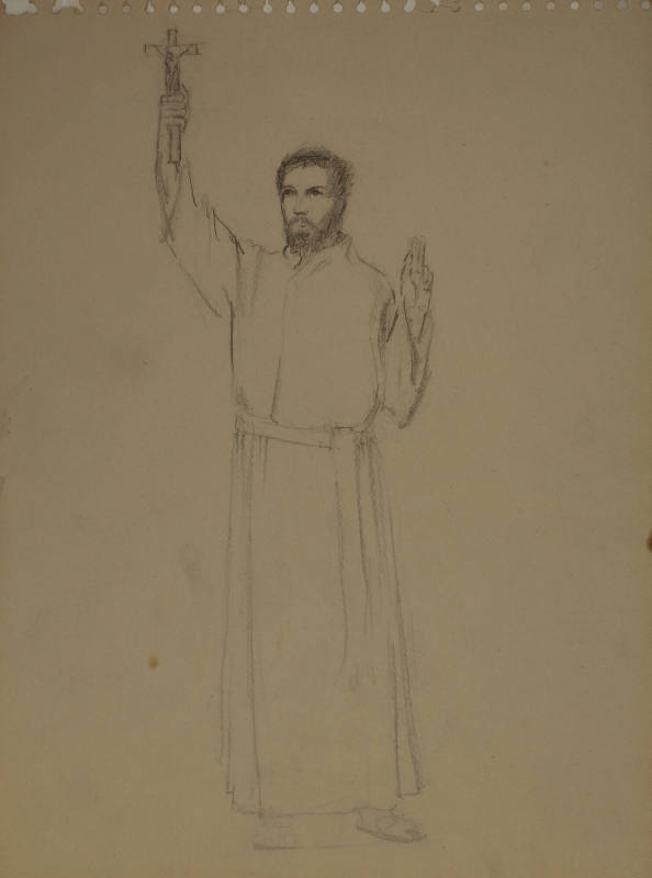 Study for Saint Francis Xavier: Study of a priest