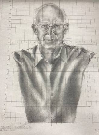 Photocopy of drawing/study for Bruce Thompson bust