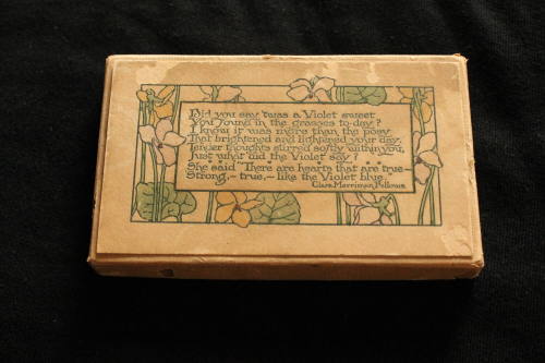 Cardboard box holding sachet