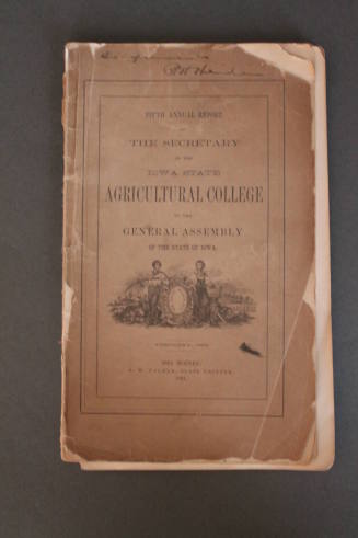 Fifth annual Report of the Secretary of the Iowa State Agricultural College to the General Assembly of the State Iowa.