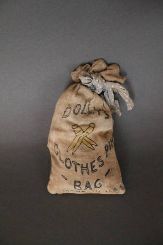 Toy, doll clothes pin bag