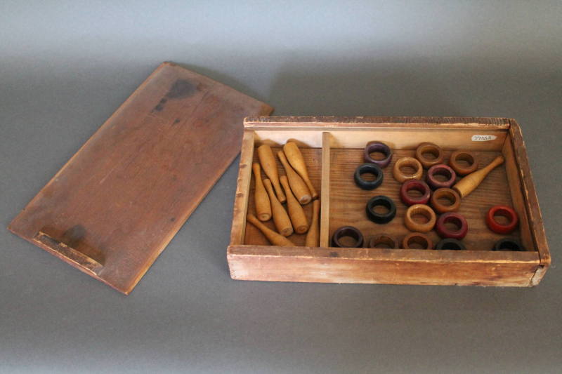 Karrom set in wooden box