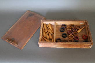 Karrom set in wooden box