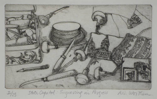 State Capitol:  Engraving in Progress