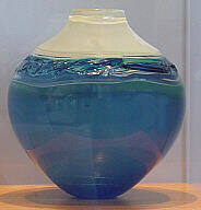 Blue Crinkle Vase