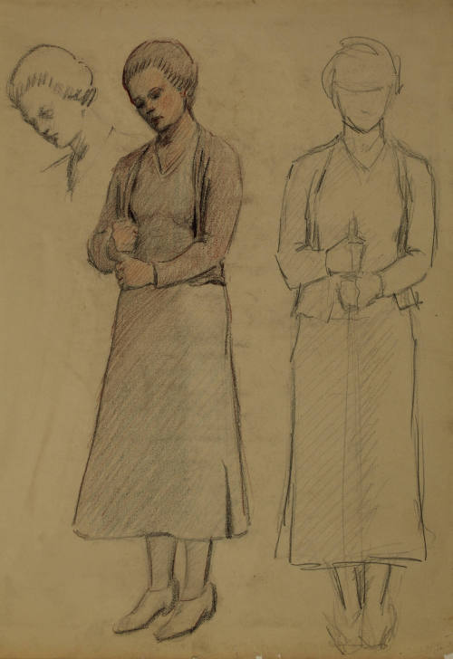 Study for Four Thousande Yeeres: Figure study