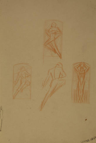 Study for Three Athletes: Figures in various athletic positions