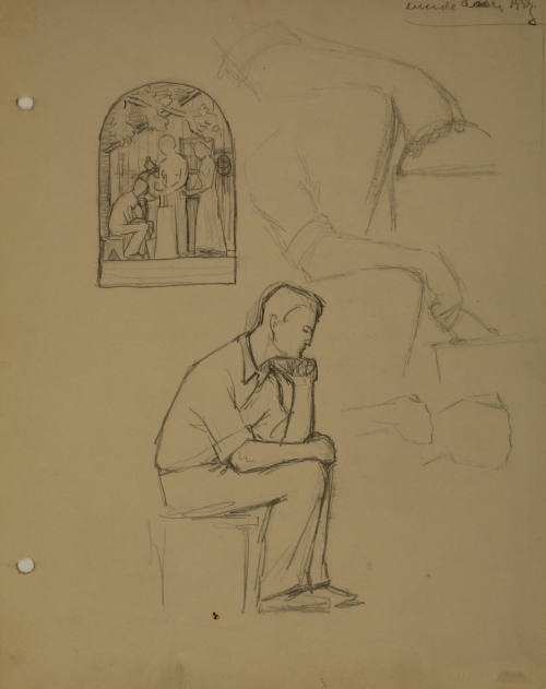 Study for Melke and Chese and Buttere: Preparatory study