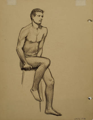 Seated nude male