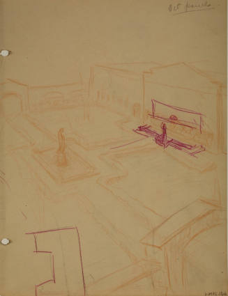 Studies for Veterinary Medicine Mural: Man and calf