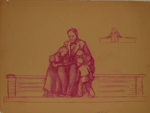 Study for Saint Francis Xavier: Base panel study