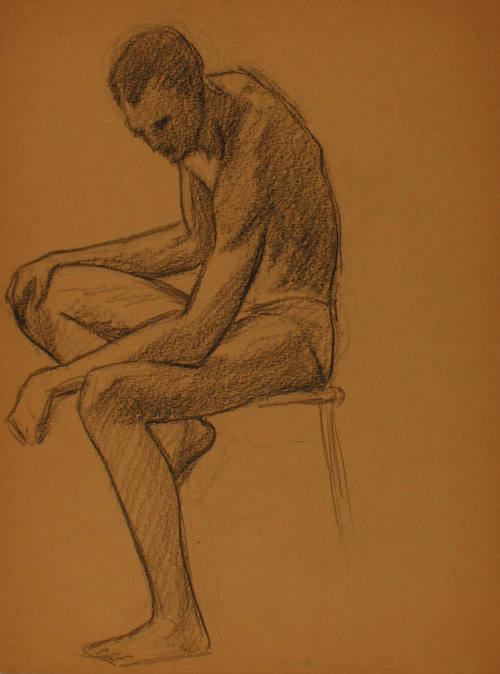 Study for Three Athletes: Seated athlete