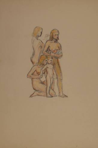 Nude female figures study