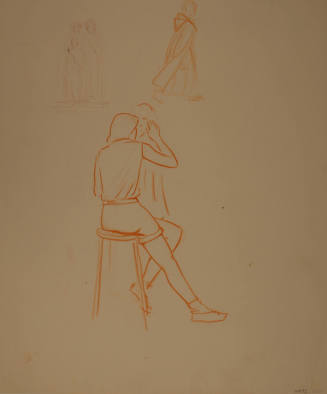 Study for Saint Bernard of Clairvaux: Figure studies
